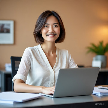 Ilustrasi wanita Berkumis (Meta AI)